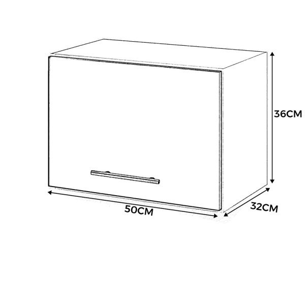 Szafka kuchenna górna okap modułowa 50cm spremium biały mat