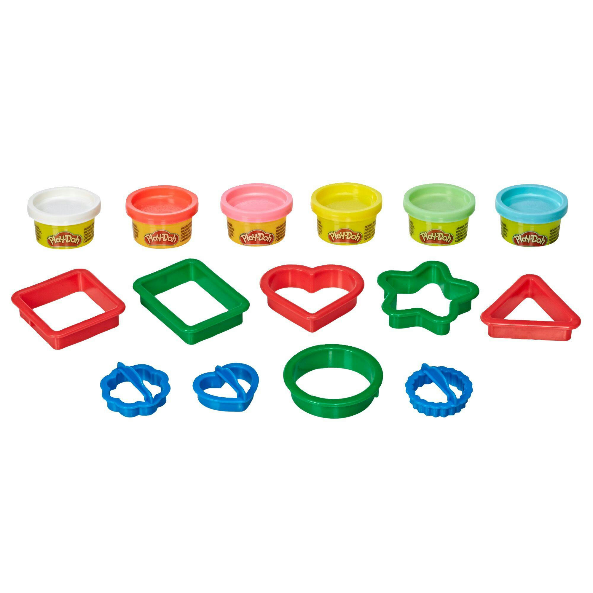 Play-Doh Fundamentals Shapes Compound Tool Set, Non-Toxic, Multi-Colour, 6 oz, 6-pc, Ages 3+