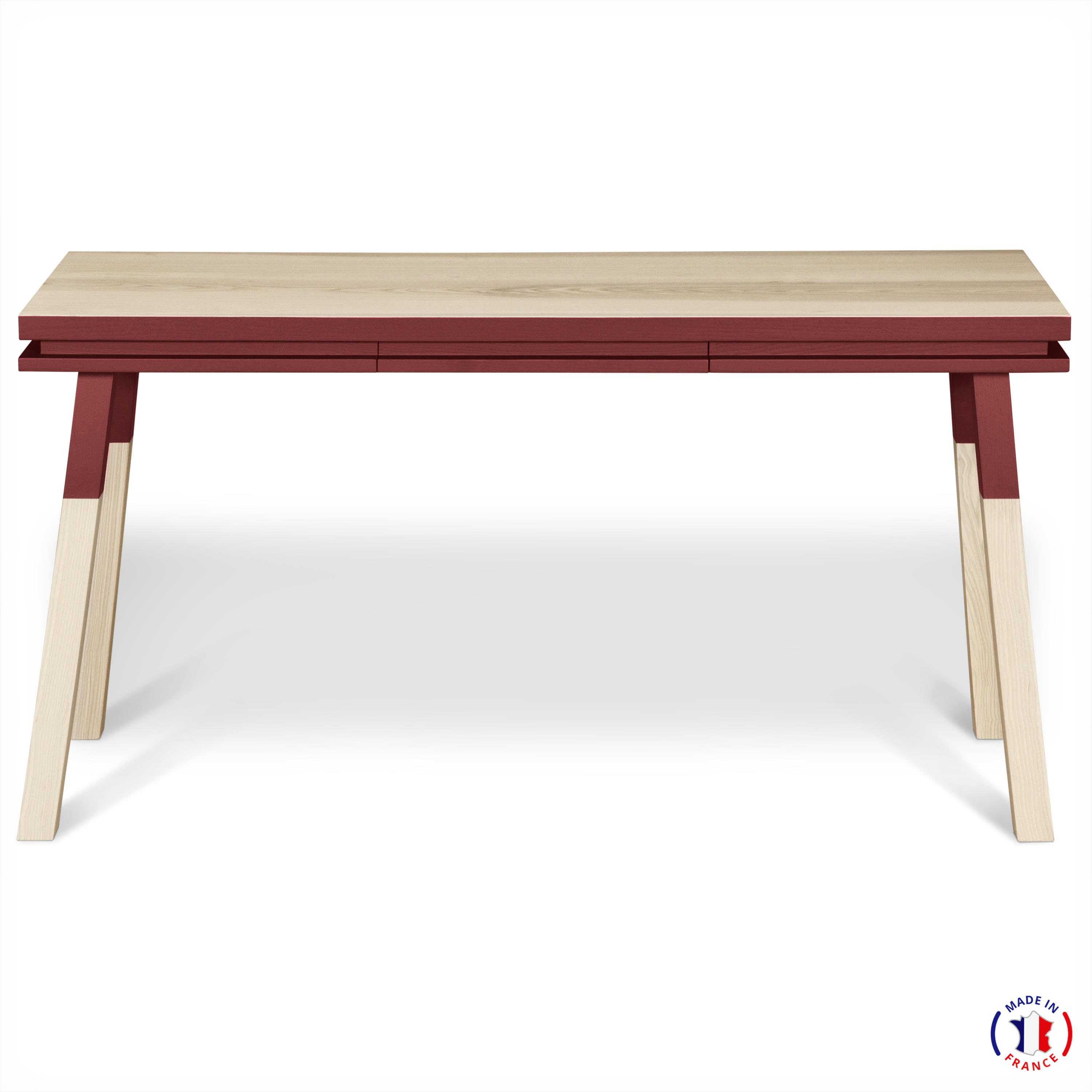EGEE - Bureau Console rectangulaire 140 cm, 100% frêne massif