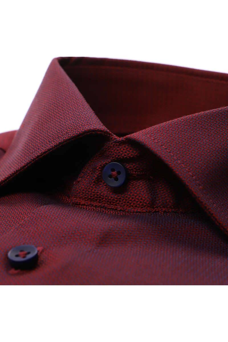 ETERNA Modern Fit Hemd bordeaux, Strukturiert