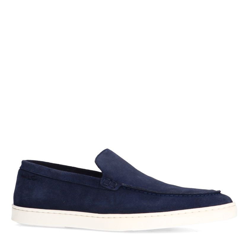 Van Lier Donkerblauwe suède loafers