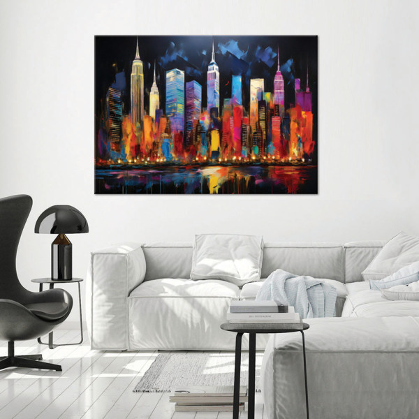 Feeby Obraz na płótnie, Nowy Jork Miasto Architektura Kolorowe 60x40