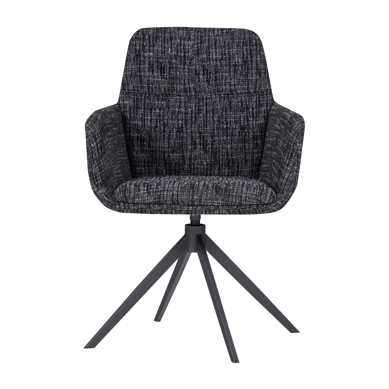 WOOOD eetkamerstoel met armleuning Grant - Melange - Zwart - 88x61x63