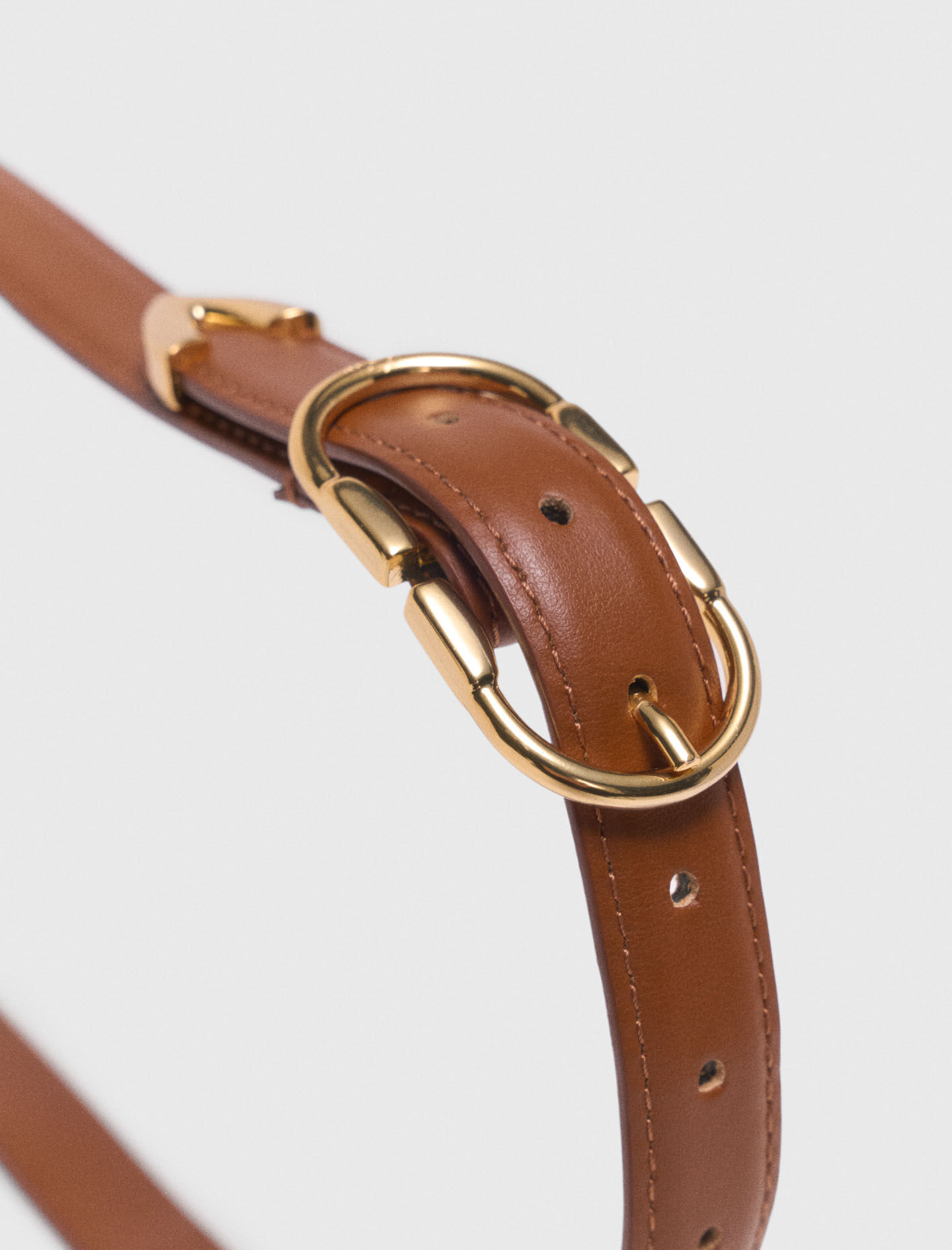 Ceinture en cuir à double boucle