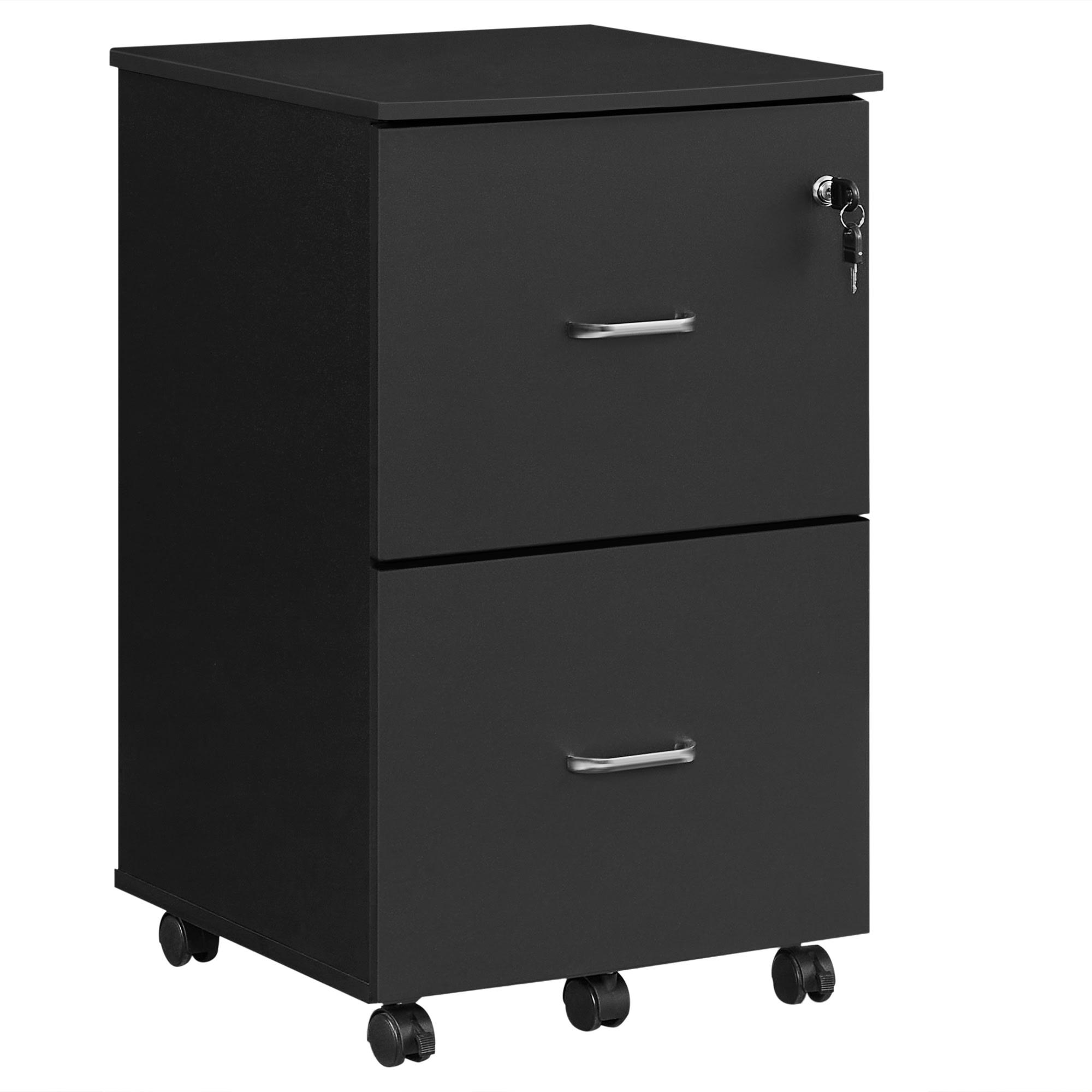- Caisson de bureau mobile panneau mdf de classe e1 pvc noir