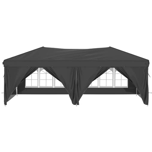 NNEVL Folding Party Tent with Sidewalls Anthracite 3x6 m