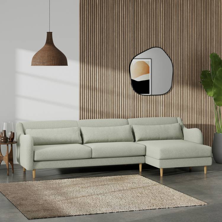 Habitat Turnmill Right Hand Corner Sofa - Sage Green