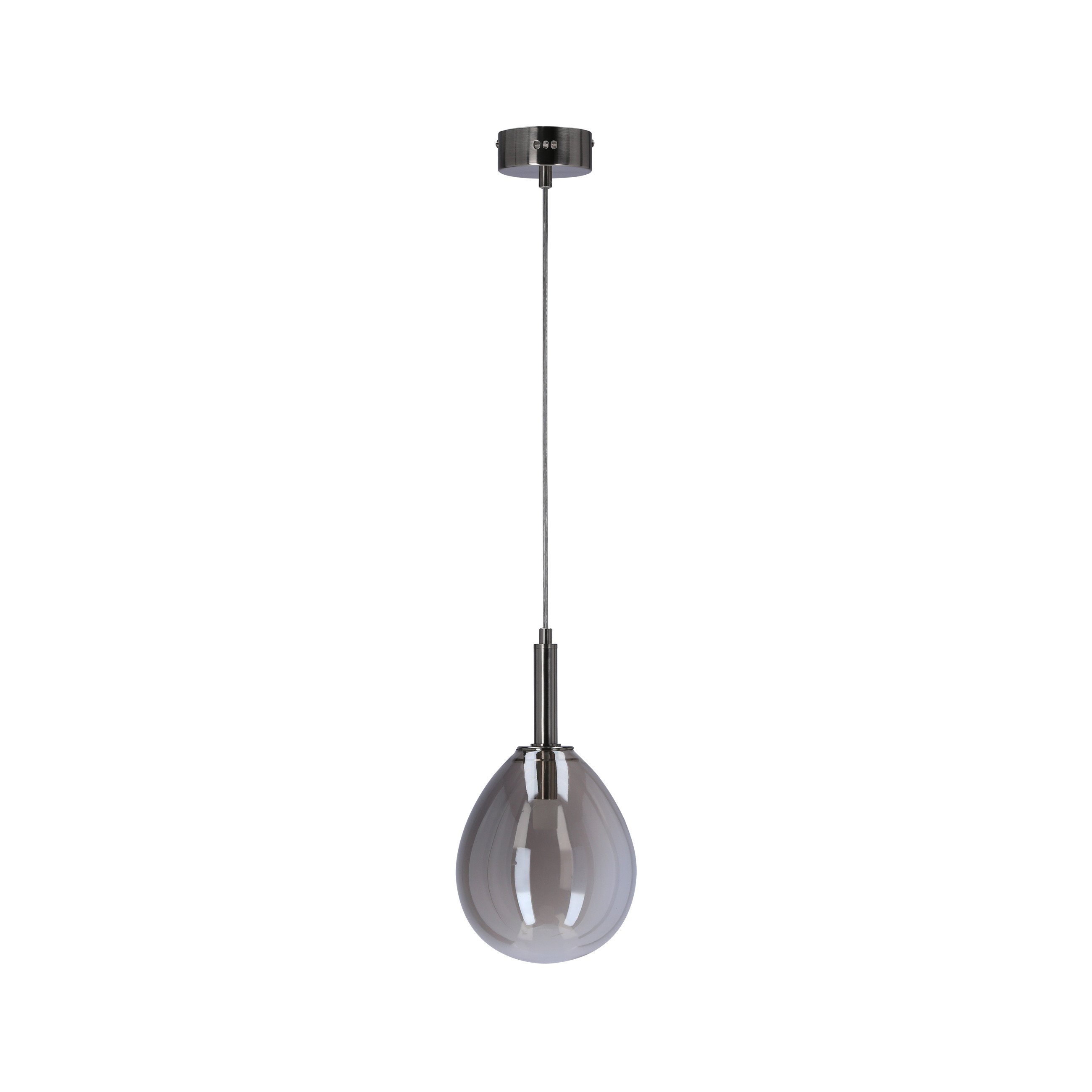 Lampa wisząca LUKKA chromowana-dymiona LED 1x6W Ciepła biel 260lm Candellux