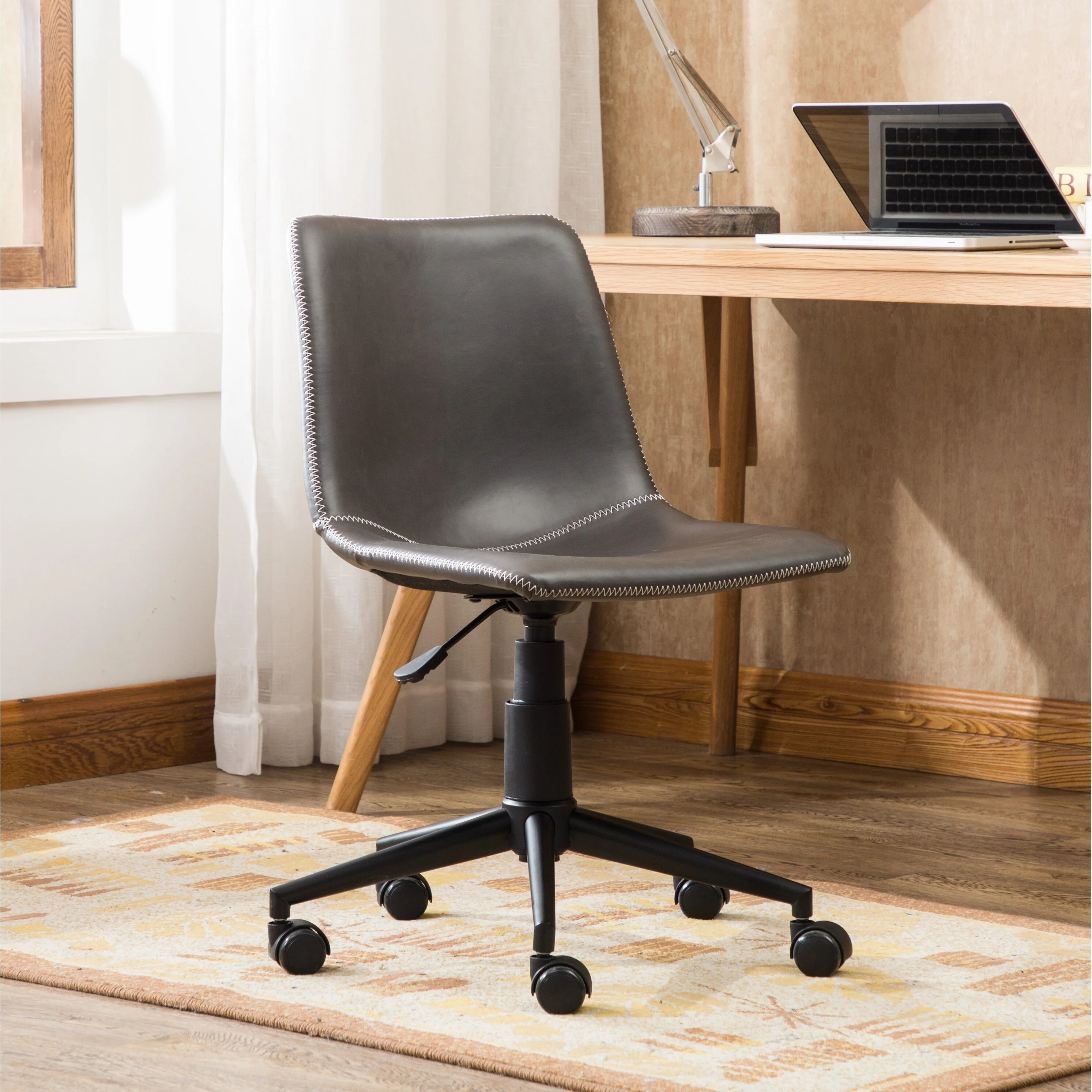 Faux Leather 360 Swivel Air Lift Office Chair for Office Room