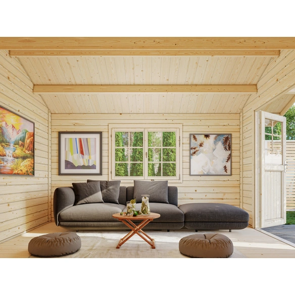 Gartenhaus »Sally«, Aufstellmaße BxTxH: 362 x 440 x 263 cm, lackiert, Holz