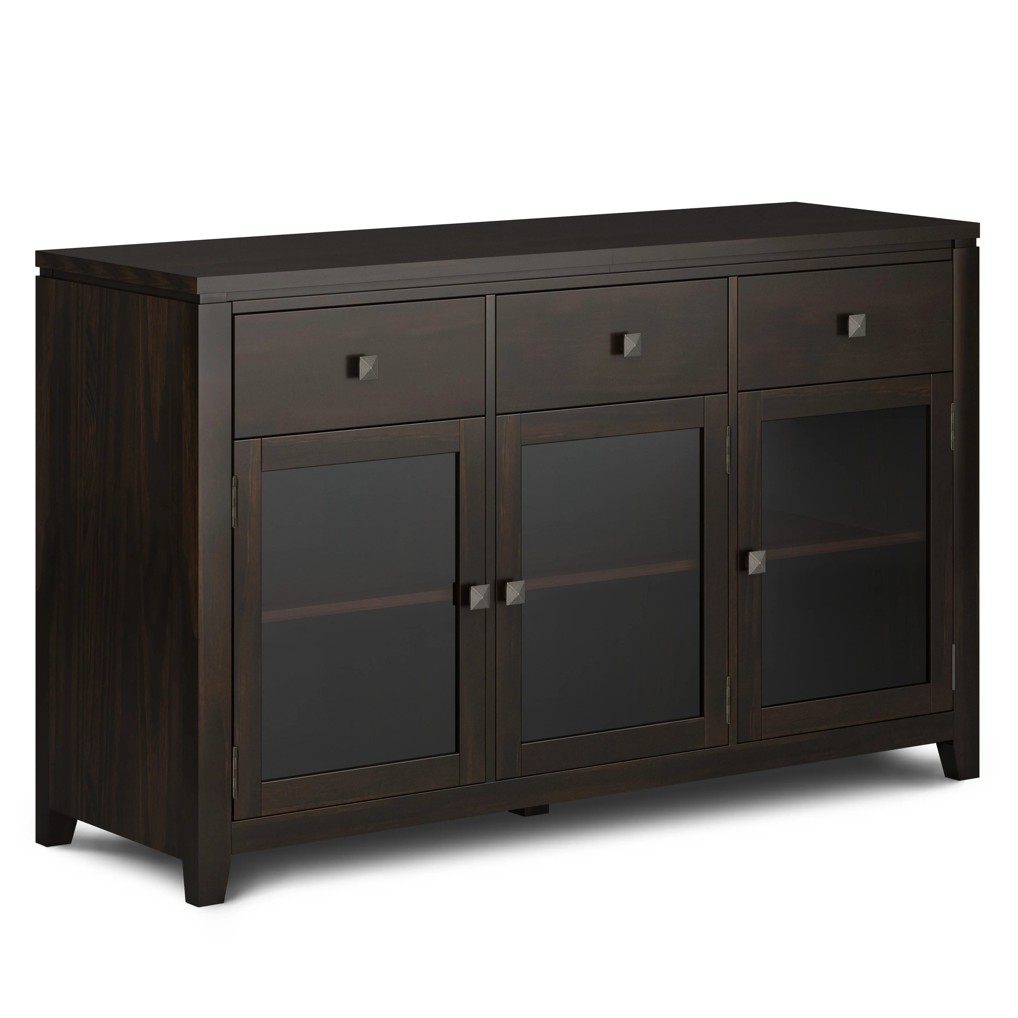 WYNDENHALL Essex SOLID WOOD 54 inch Wide Contemporary Sideboard Buffet in Mahogany - 54 inch Wide