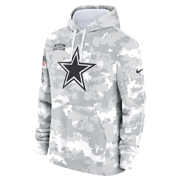 Dallas Cowboys Nike 2024 Salute to Service Club Fleece Pullover Hoodie - Arctic Camo