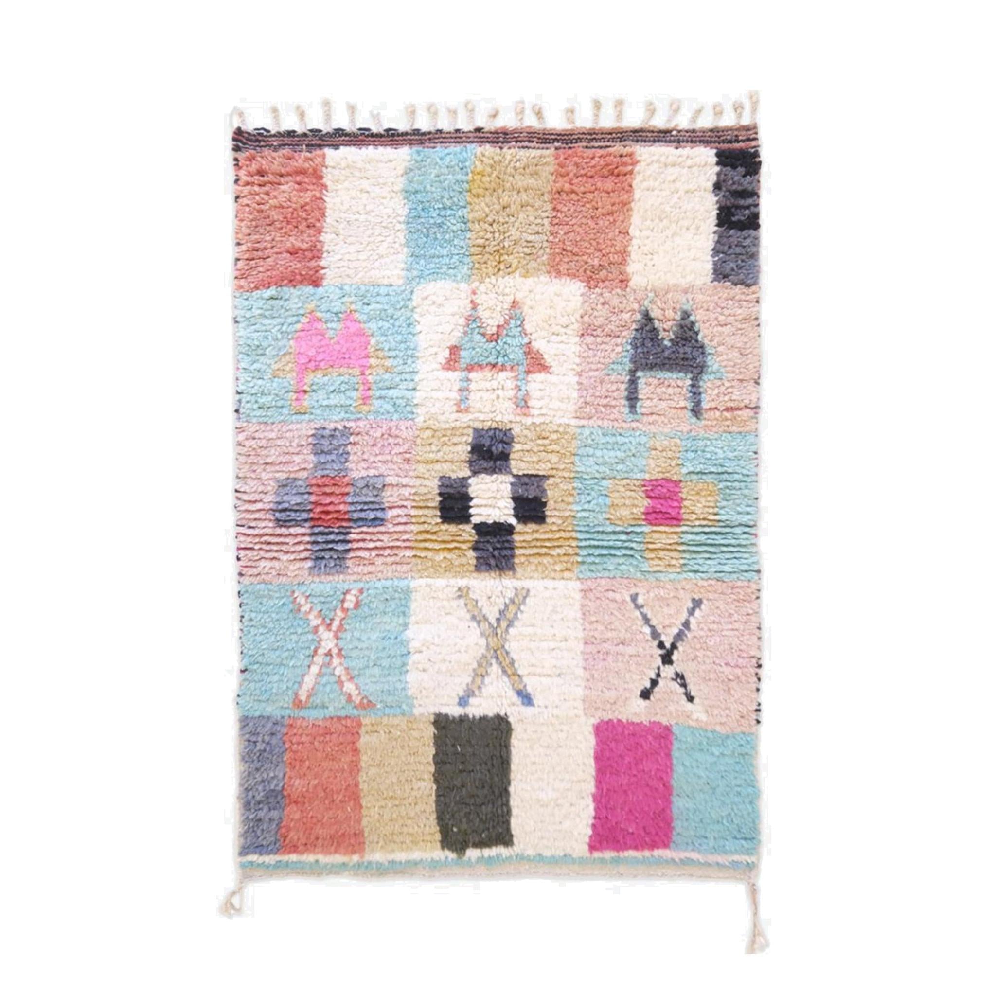 AFK Living vloerkleed Berber - handgemaakt - Wol - 99 x 148 cm
