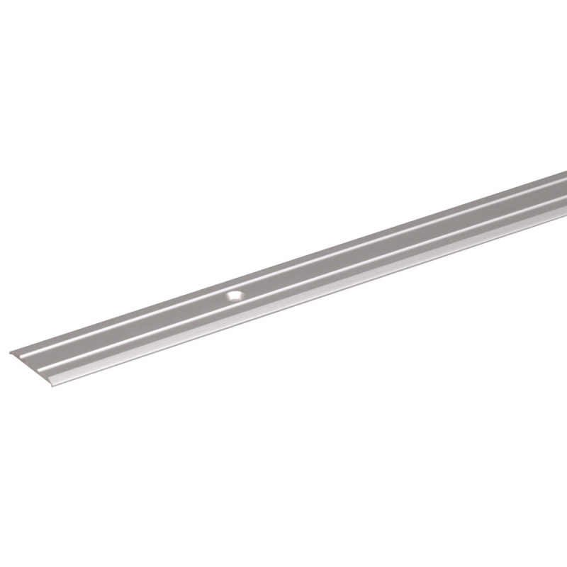 Barre de seuil percée en aluminium argenté 38 x 1 mm 0,9 m ALBERTS