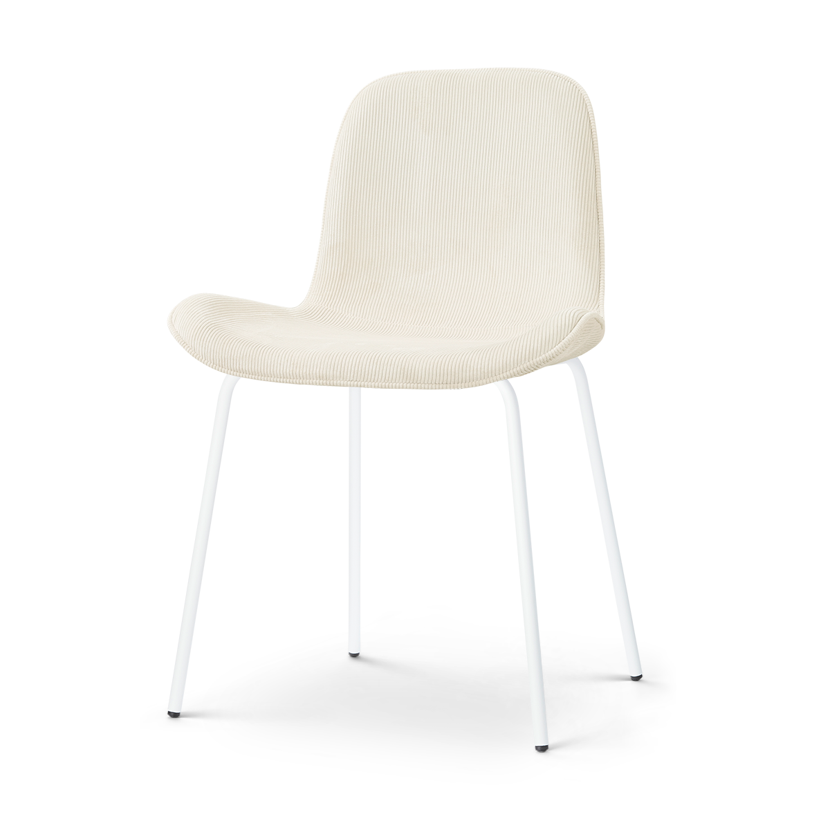 Nolon Nora-Fé Eetkamerstoel Rib Beige - Wit Onderstel