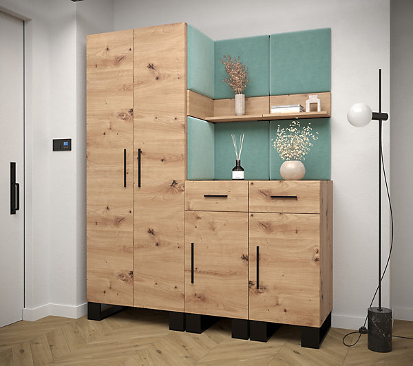 Garde-robe Artin 7 porte battante 196/158/45,6 2 Portes (artisan)