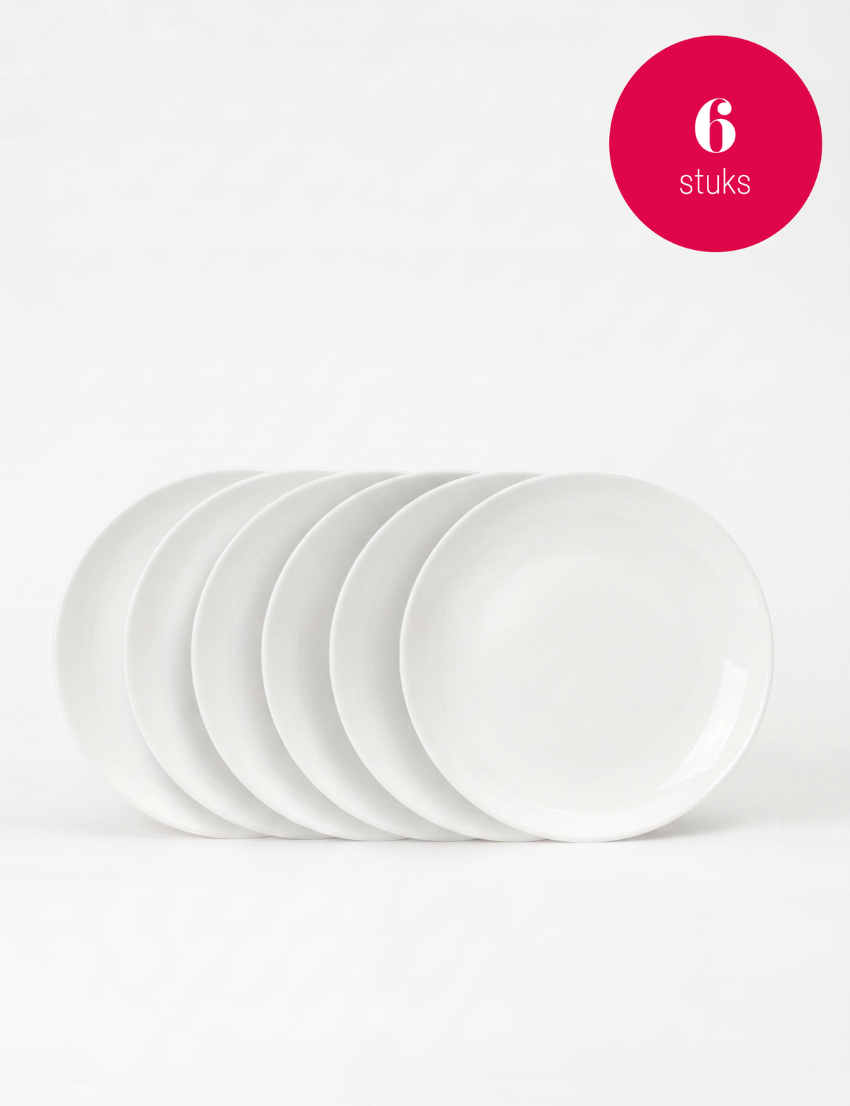 vtwonen - Borden - Wit - 20 cm - Set van 6