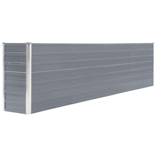 NNEVL Raised Garden Bed 320x40x77 cm Galvanised Steel Grey