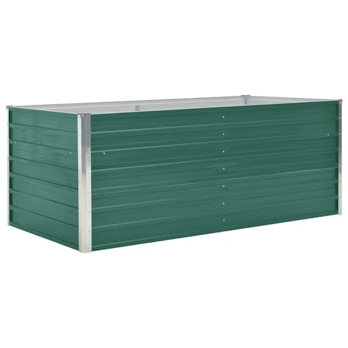 NNEVL Raised Garden Bed 160x80x45 cm Galvanised Steel Green