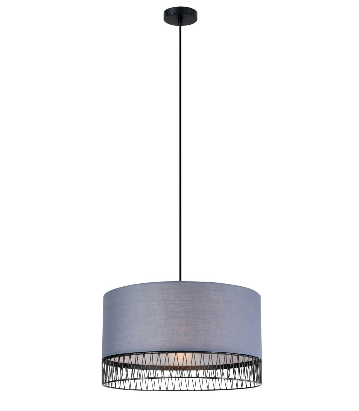 JEANNE - Suspension en textile noir d. 45 cm