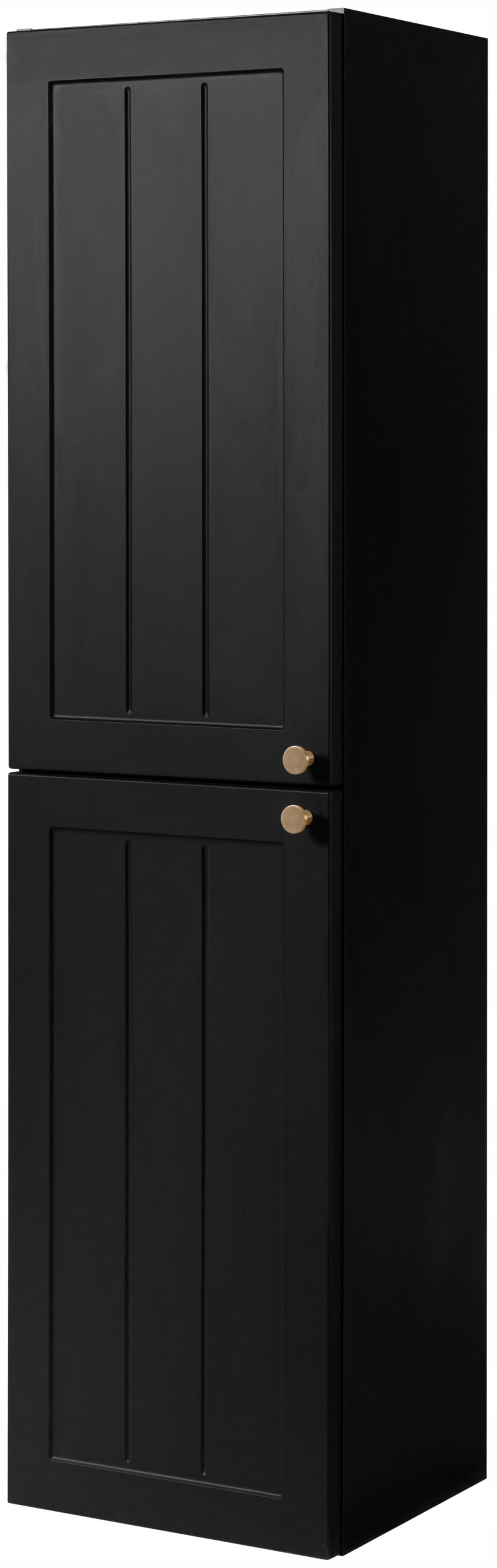 Słupek Łazienkowy 136 cm CZARNY Wiszący 2 Drzwi Frezowany Front GUSTO