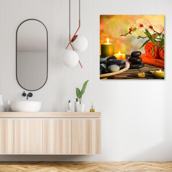 Feeby Obraz na płótnie, Spa Kamienie Zen 30x30