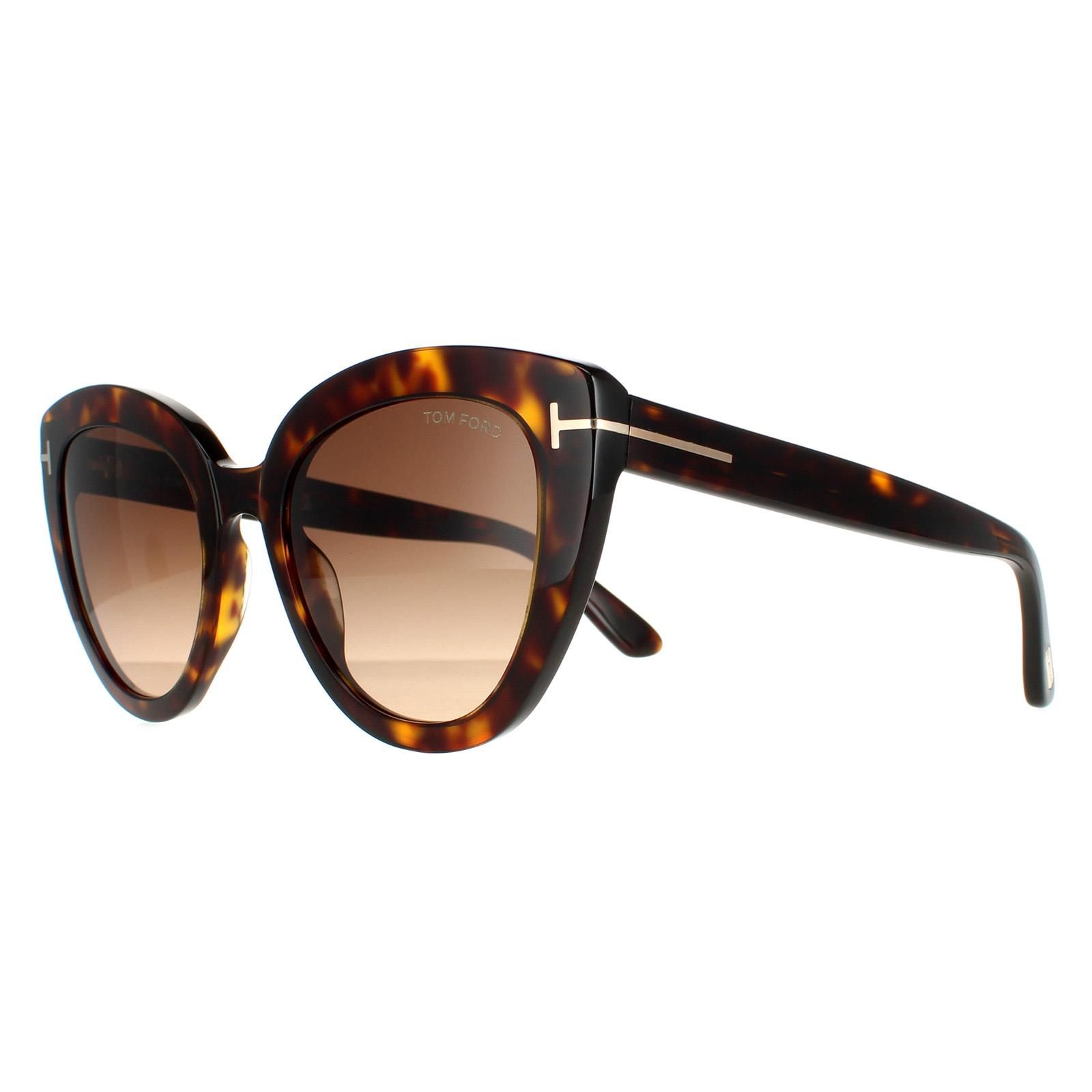 Tom Ford Cat Eye Dark Havana Brown Gradient Izzi FT0845