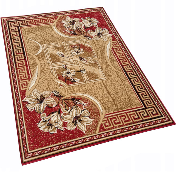 Dywan klasyczny czerwony do salonu pokoju 5094 - 160x220 cm - modny solidny