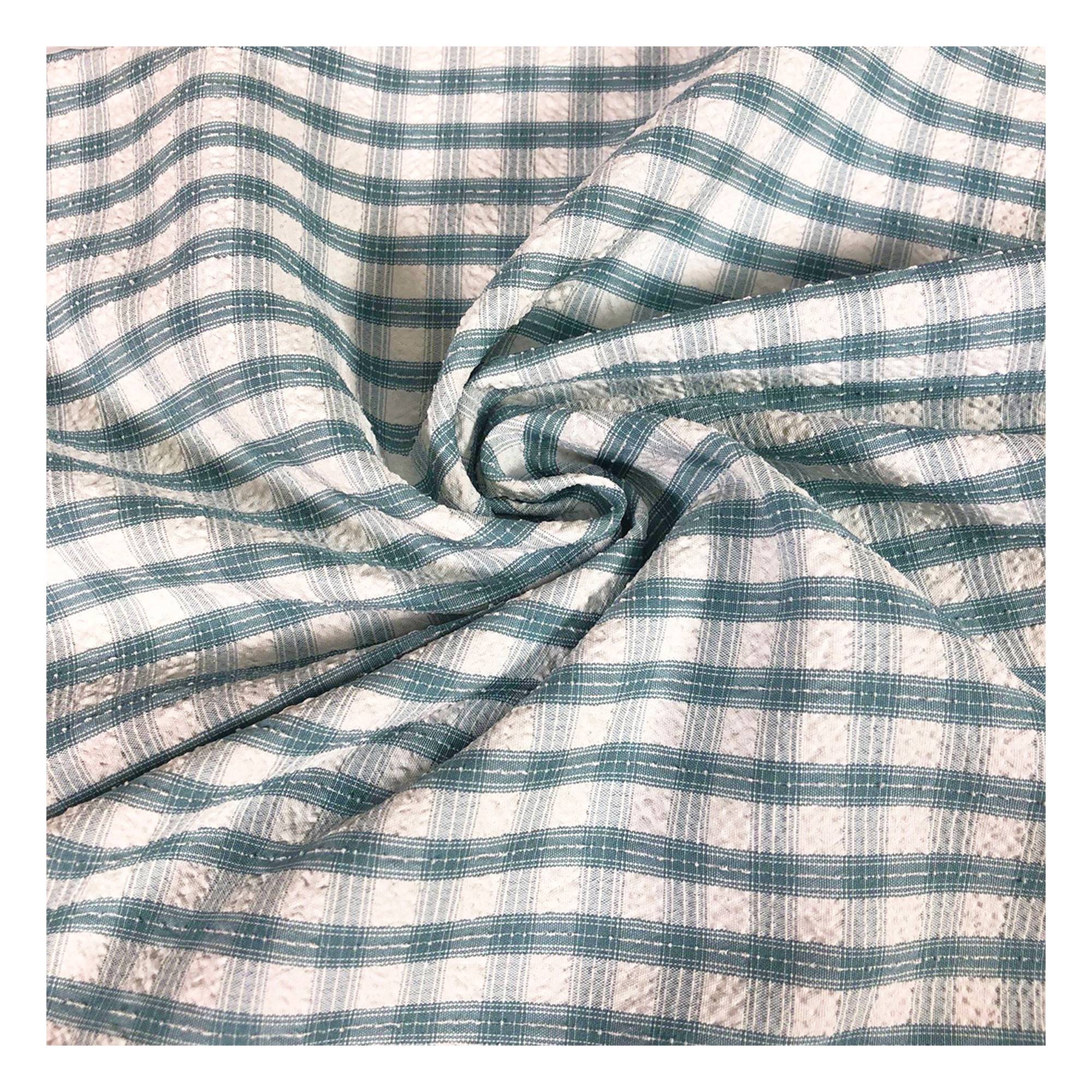 Blue Check Gingham Fabric by the Metre