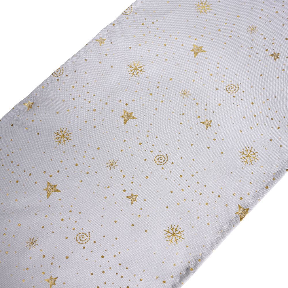 Nappe rectangulaire avec chemin de table imprimé décor réveillon