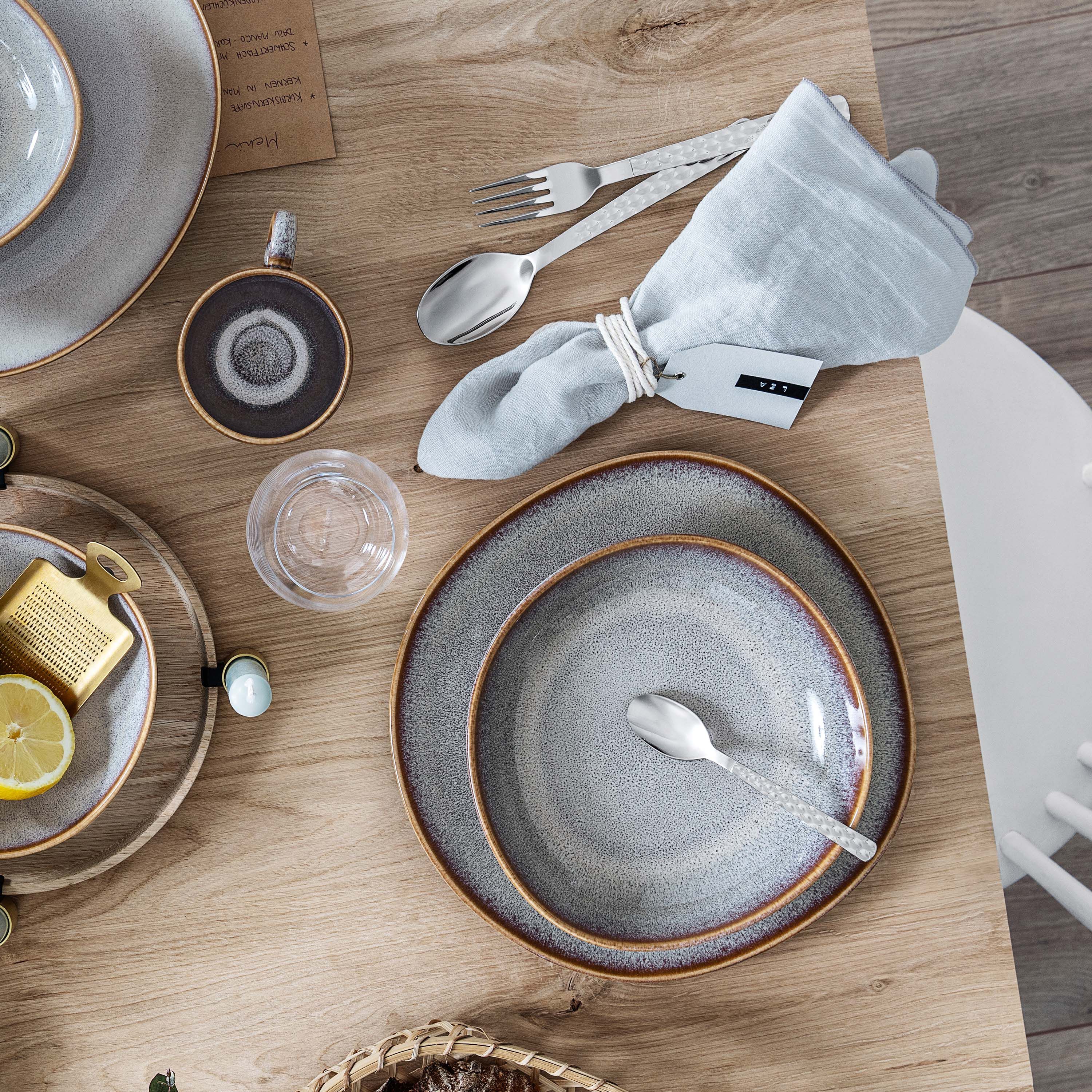 Lave Dinner plate - Beige, 11.1'' x 11'', stoneware