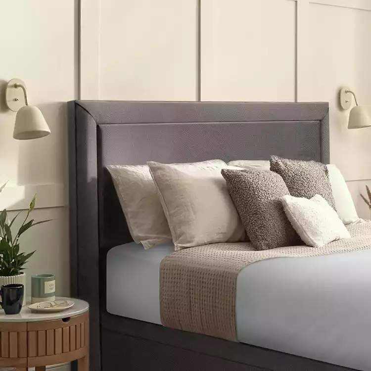 Silentnight Palermo Fabric Double Headboard - Grey