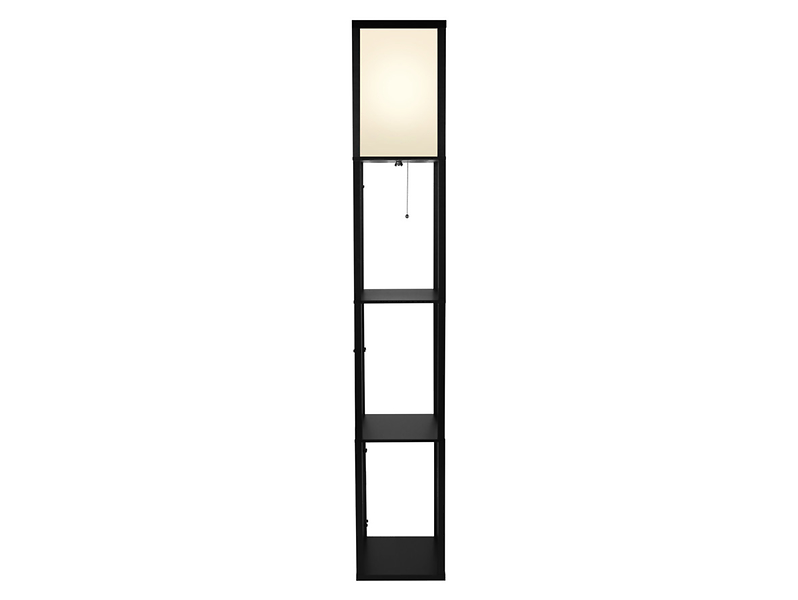 Lampa podłogowa KB Desil drewniana czarna