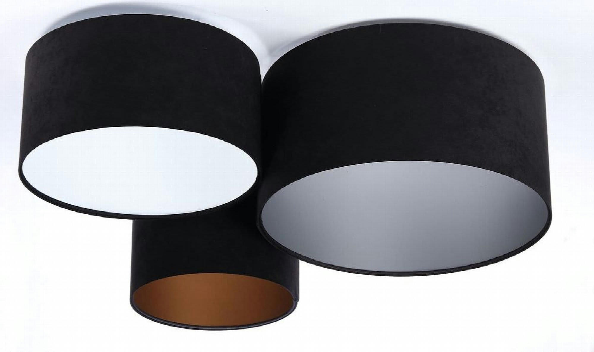 TRIO - Plafonnier Tissu Noir