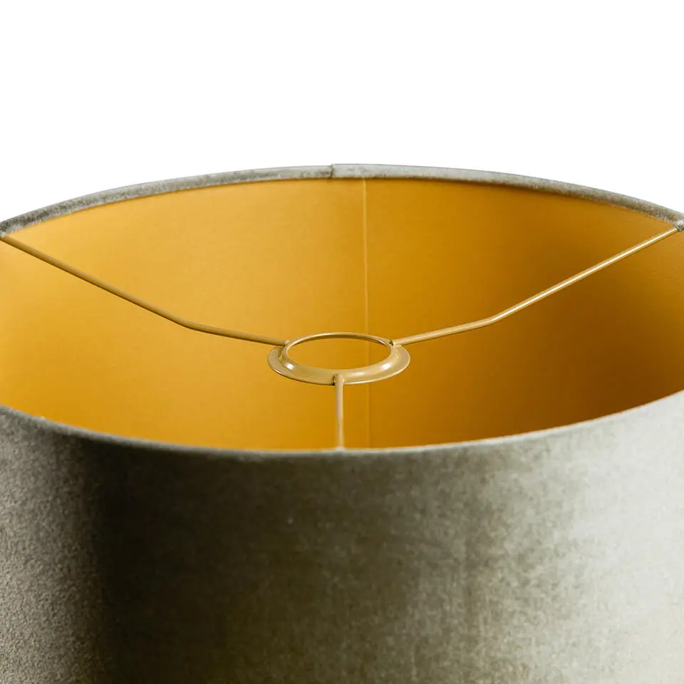 Qazqa rond cilinder velours groen