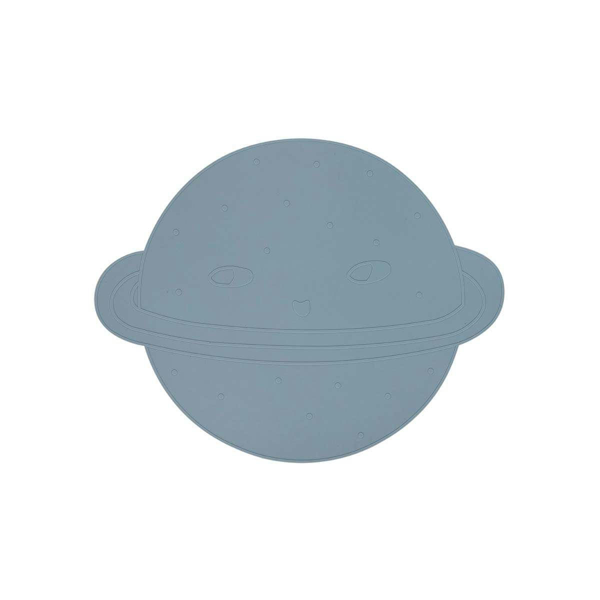 PLANET - Set de table bleu en silicone H0,2x42,5x36,1cm