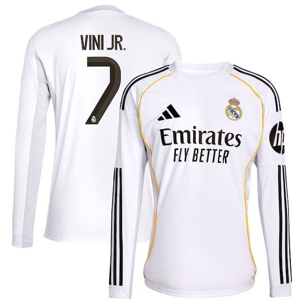 Vini Jr. Los Merengues adidas 2025/26 Home Replica Jersey - White/Blue
