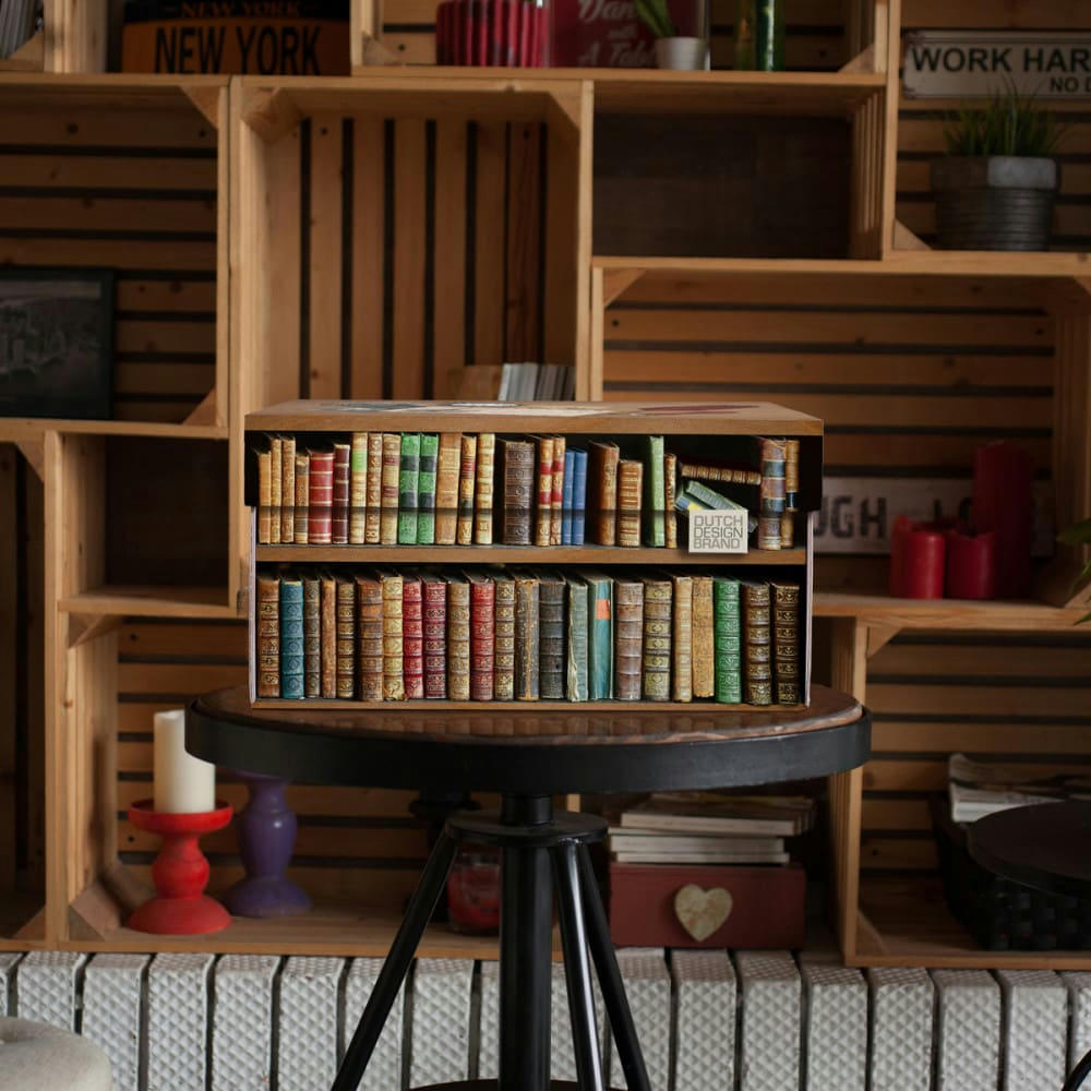 BOOKS - Boite de rangement carton multicolore 39,5x32x21cm