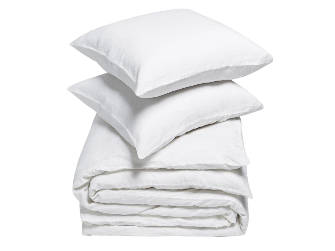 Yumeko dekbedovertrek gewassen linnen pure white 240x220   2/60x70