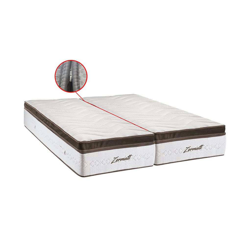 ZERMATT - Matelas  Jumelle 2x90x190  Mémoire de forme