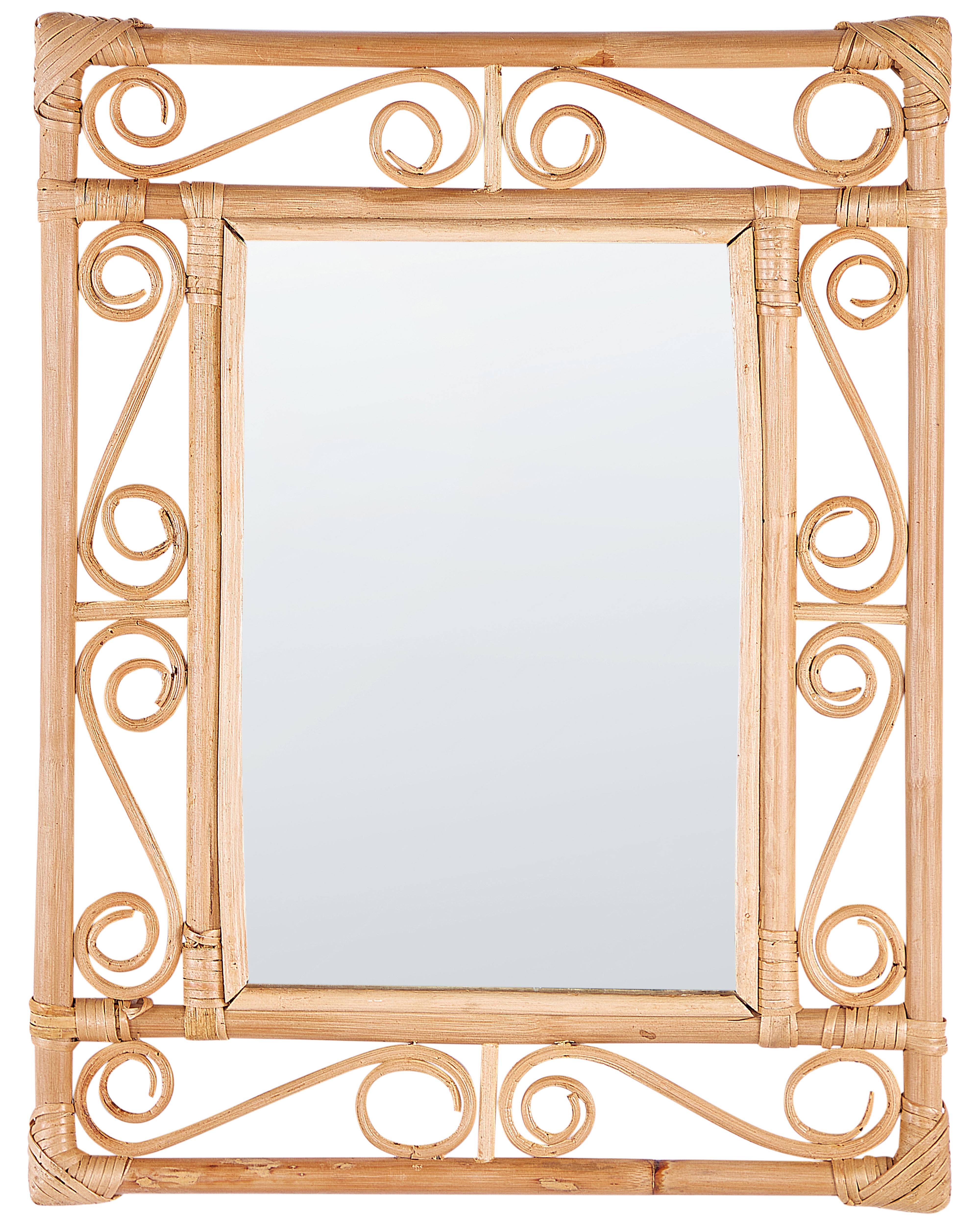Wall Mirror AMANU 41 cm 52 cm Rattan Natural