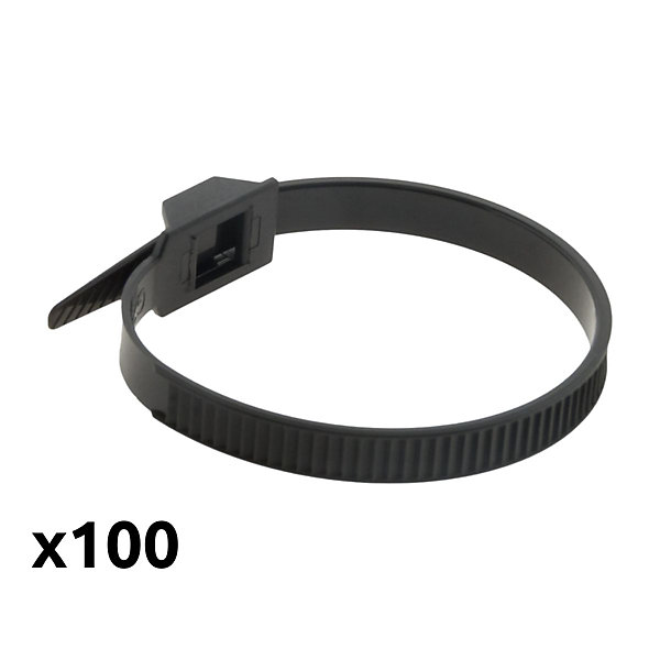 Lot de 100 colliers de câblage 6x114mm - Noir - Zenitech