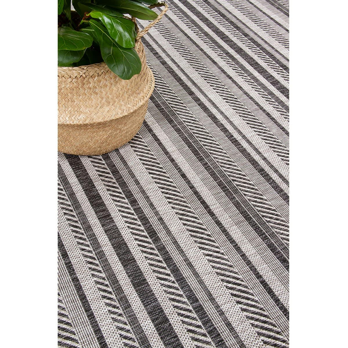 LINY - Tapis de salon en polypropylène marron 200x280 cm