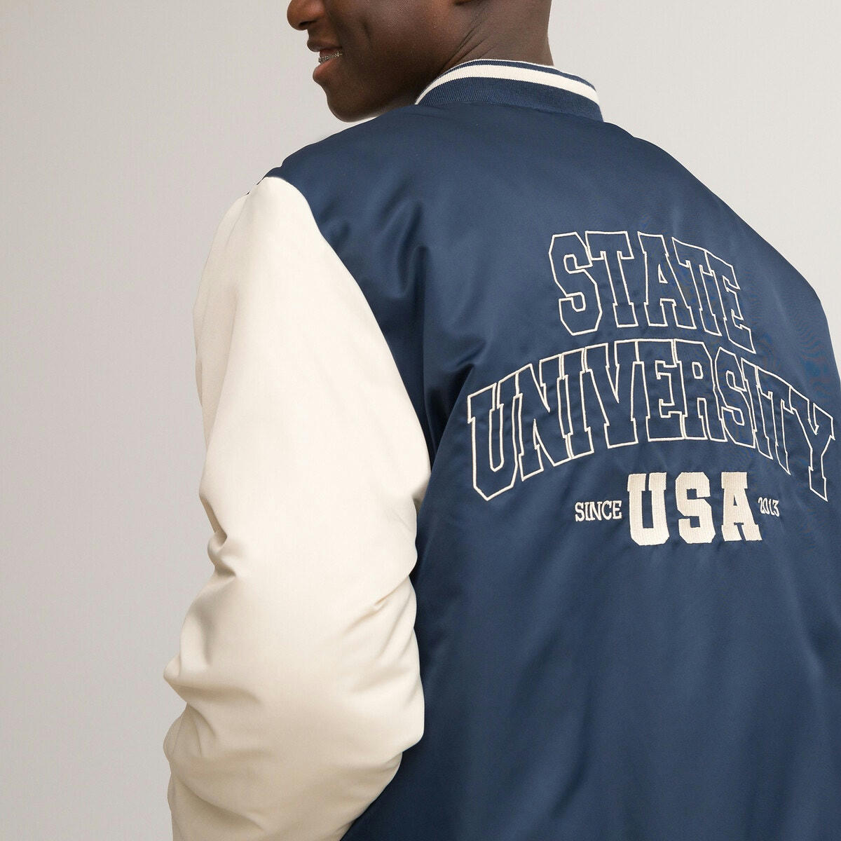 Blouson Teddy bicolore