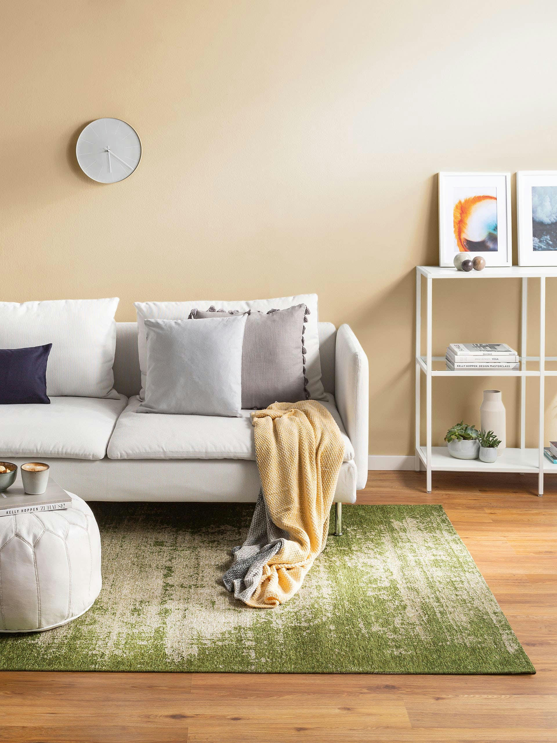 TOSCA - Tapis tissé à plat vert 230x340