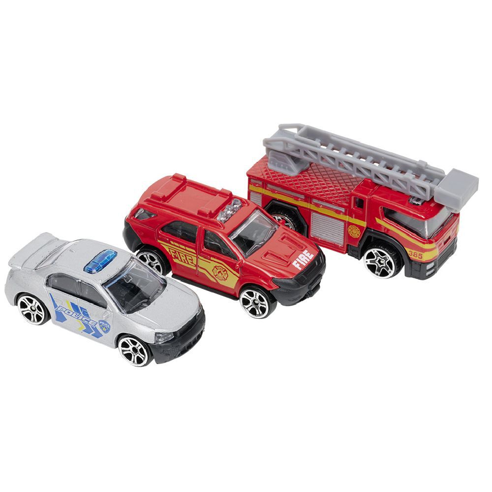 Voiture métal échelle 1/64 multicolore x3