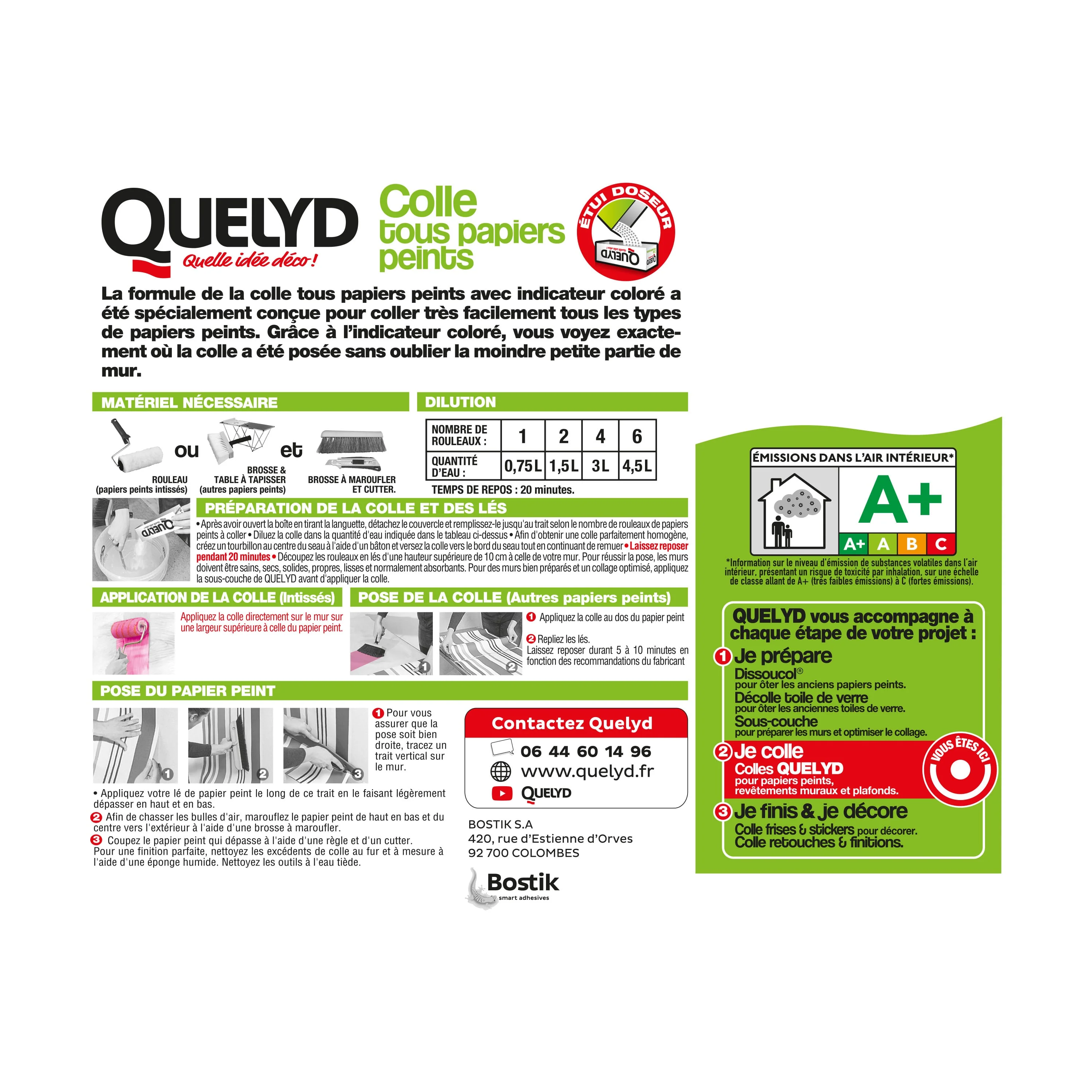 Quelyd Colle tout papier peint 0,3 Kg