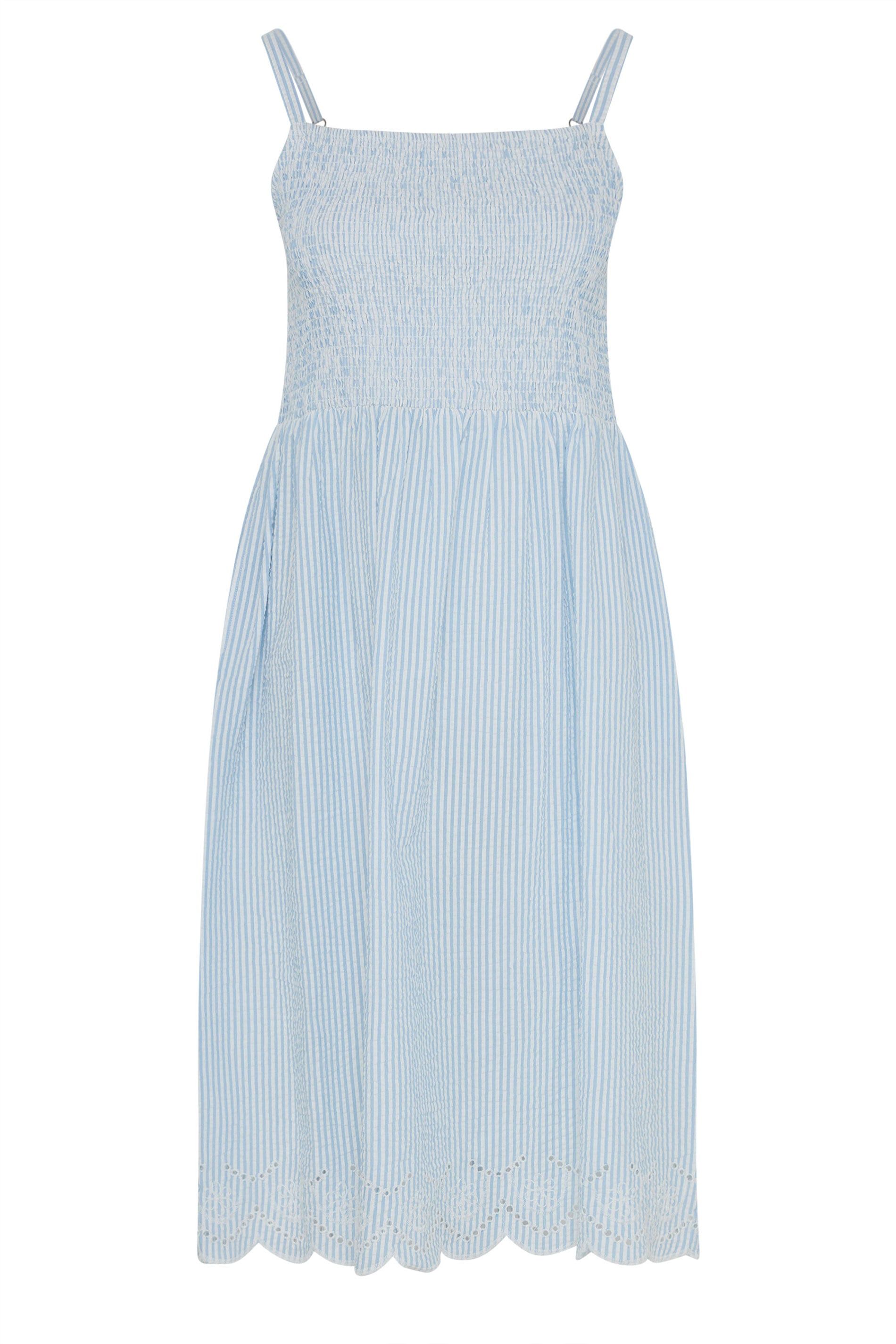Yours Stripe Shirred Dress
