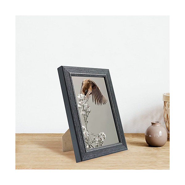 Cadre photo perle noir 10x15 cm Fabriqué en France