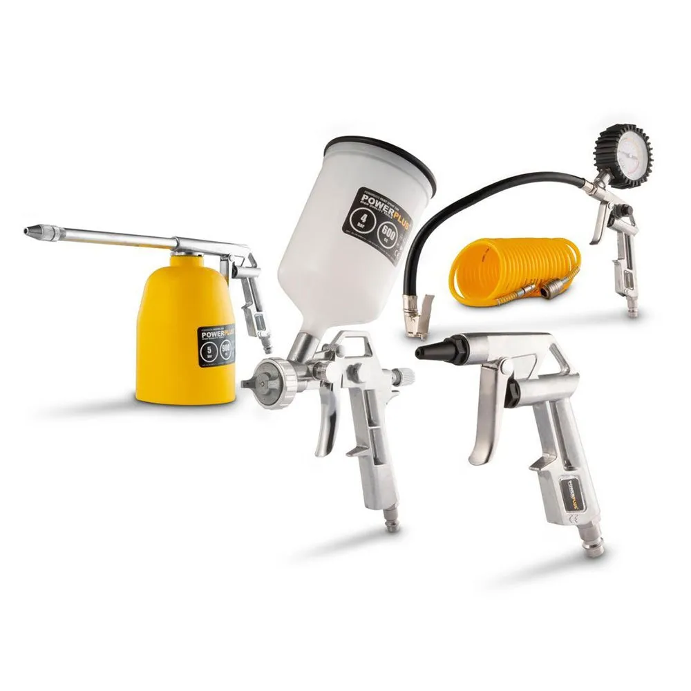 Powerplus POWAIR0020 Pneumatic Tool Set 5 pieces